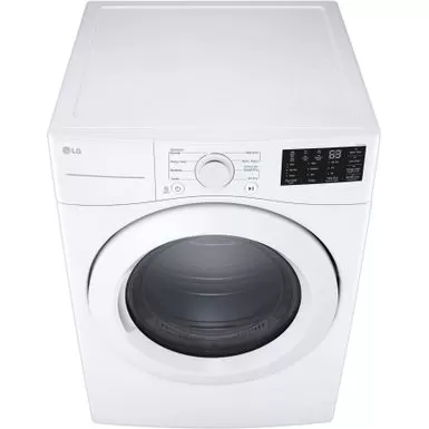 LG - 7.4 Cu. Ft. Electric Dryer With Wrinkle Care - White 9 LG - 7.4 Cu. Ft. Electric Dryer With Wrinkle Care - White - Image 7