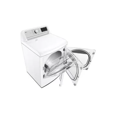 LG 7.3 Cu. Ft. Ultra Large Capacity Smart Wi-fi Enabled Rear Control Electric Dryer With TurboSteam - White 4 LG 7.3 Cu. Ft. Ultra Large Capacity Smart Wi-fi Enabled Rear Control Electric Dryer With TurboSteam - White - Image 2