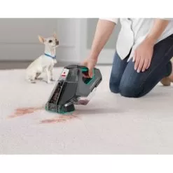 BISSELL - Pet Stain Eraser PowerBrush Plus Cordless Portable Carpet Cleaner - Titanium And Electric Blue -Appliance Shop e1b1232f efc1 5f42 8b61 3e27b39c0662