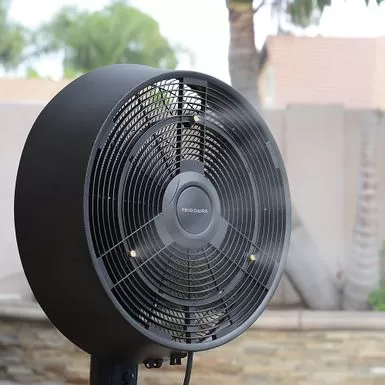 NewAir - Outdoor Misting Fan And Pedestal Fan, Cools 500 Sq. Ft. With 3 Fan Speeds And Wide-Angle Oscillation - Black 3 NewAir - Outdoor Misting Fan And Pedestal Fan, Cools 500 Sq. Ft. With 3 Fan Speeds And Wide-Angle Oscillation - Black