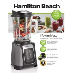 Hamilton Beach - PowerMax Professional Performance Blender Gray -Appliance Shop e353b60b 122c 4e78 b256 0e7a7786f249