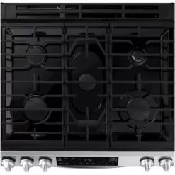 Samsung - 6.0 Cu. Ft. Front Control Slide-in Gas Range With Wi-Fi, Fingerprint Resistant - Stainless Steel -Appliance Shop e4274e80 a156 55fc b76e 2c4d4be8e4e3