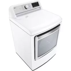 LG - 7.3 Cu. Ft. Smart Gas Dryer With Steam And Sensor Dry - White -Appliance Shop e447fed2 1196 5e05 a2f9 f46eb687822b