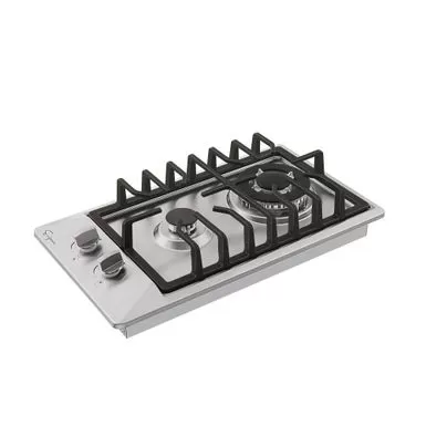 12 In. Gas Cooktop 2 Sealed Burners LPG Convertible Stove In Stainless Steel - Silver 4 12 In. Gas Cooktop 2 Sealed Burners LPG Convertible Stove In Stainless Steel - Silver - Image 2