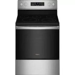 Whirlpool - 5.3 Cu. Ft. Freestanding Electric Convection Range With Air Fry - Stainless Steel