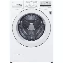 LG - 4.5 Cu. Ft. High Efficiency Stackable Front-Load Washer With 6Motion Technology - White