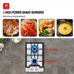 GASLAND Chef 12'' Gas Stove Top Stainless Steel 2 Burner NG/LPG Convertible Built-in Gas Cooktop, CSA Certification - Stainless Steel -Appliance Shop e7543803 250d 426d 8ea9 efdfeda91ab0