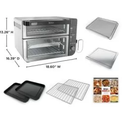 Ninja - 12-in-1 Smart Double Oven, FlexDoor, Smart Thermometer, Smart Finish, Rapid Top Oven, Convection & Air Fry Bottom Oven - Stainless Steel/Black 21 Ninja - 12-in-1 Smart Double Oven, FlexDoor, Smart Thermometer, Smart Finish, Rapid Top Oven, Convection & Air Fry Bottom Oven - Stainless Steel/Black -Appliance Shop e94cce19 8a0c 5316 be29 36ce215af0dc