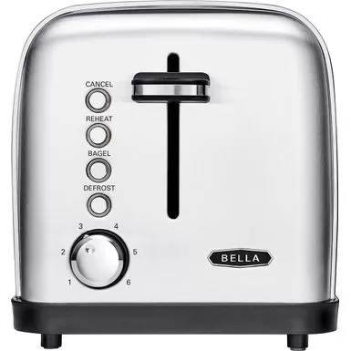 Bella - Classics 2-Slice Wide-Slot Toaster - Stainless Steel 7 Bella - Classics 2-Slice Wide-Slot Toaster - Stainless Steel - Image 5