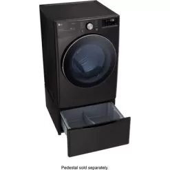 LG - 7.4 Cu. Ft. Stackable Smart Electric Dryer With Steam And Built-In Intelligence - Black Steel -Appliance Shop e9d19215 748c 55b1 b306 dcb7d254546d