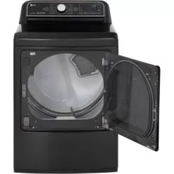LG - 7.3 Cu. Ft. Smart Electric Dryer With Steam And Sensor Dry - Black Steel -Appliance Shop e9db11dc 10e8 5cc4 ab0a c470b570e141