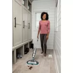 BISSELL - SpinWave Cordless Powered Mop - Titanium/Electric Blue -Appliance Shop e9eee01e 95d5 538f ae7b b32c372d3285