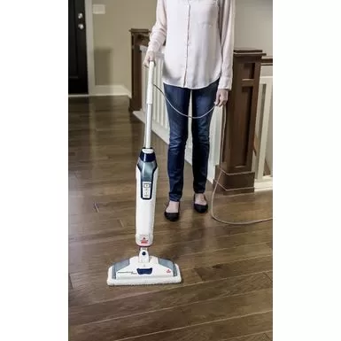 BISSELL - PowerFresh Deluxe Corded Steam Mop - Brite White/Saphire Waltz 11 BISSELL - PowerFresh Deluxe Corded Steam Mop - Brite White/Saphire Waltz - Image 9