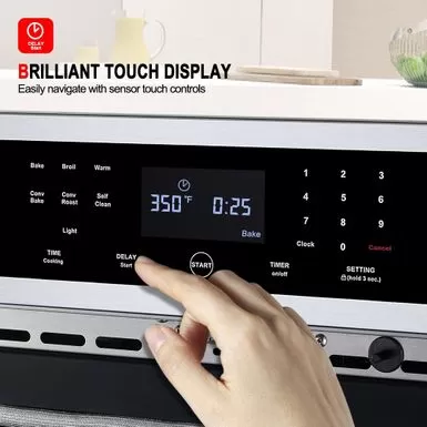 Gasland Chef 30" 4.8 Cu. Ft Single Electric Wall Oven In Stainless Steel With 8 Cooking Functions, CSA Certified - Stainless Steel 8 Gasland Chef 30" 4.8 Cu. Ft Single Electric Wall Oven In Stainless Steel With 8 Cooking Functions, CSA Certified - Stainless Steel - Image 6