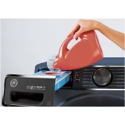 GE - 5.0 Cu Ft High-Efficiency Stackable Smart Front Load Washer W/UltraFresh Vent, Microban Antimicrobial & 1-Step Wash+Dry - Sapphire Blue -Appliance Shop eb3658ac da8b 5a7f 95d4 d847dd1aaab1