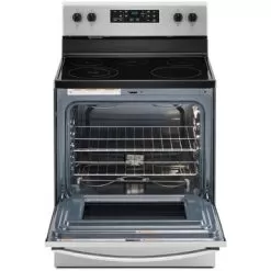 Whirlpool - 5.3 Cu. Ft. Freestanding Electric Range With Steam-Cleaning And Frozen Bake™ - Stainless Steel -Appliance Shop eb4aafbc b369 5bbd 82a5 fad7c00ed5e0