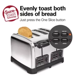Hamilton Beach - Classic 4 Slice Toaster W/ Sure-Toast Stainless Steel -Appliance Shop eb766c12 5675 420e a6b7 ba50b9e34eac