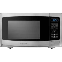 Insignia™ - 0.9 Cu. Ft. Compact Microwave - Stainless Steel