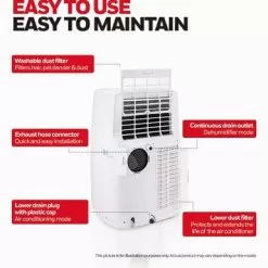 Honeywell - Classic 700 Sq. Ft. Portable Air Conditioner With Dehumidifier - White 12 Honeywell - Classic 700 Sq. Ft. Portable Air Conditioner With Dehumidifier - White -Appliance Shop ed996f18 e295 59f9 8038 df9f03c5a1c6