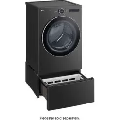 LG - 7.4 Cu. Ft. Stackable Smart Electric Dryer With TurboSteam - Black Steel -Appliance Shop eeb196e0 f9fa 5ce1 a9e6 19970f32f21a