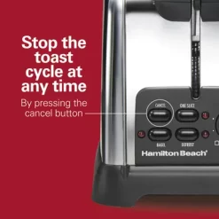 Hamilton Beach - Classic 4 Slice Toaster W/ Sure-Toast Stainless Steel -Appliance Shop ef6aebd5 c416 498f 92b6 44d83b46dbc4