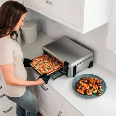 Ninja - Foodi 8-in-1 Digital Air Fry Oven, Toaster, Flip-Away Storage, Dehydrate, Keep Warm - Stainless Steel/Black 6 Ninja - Foodi 8-in-1 Digital Air Fry Oven, Toaster, Flip-Away Storage, Dehydrate, Keep Warm - Stainless Steel/Black - Image 4