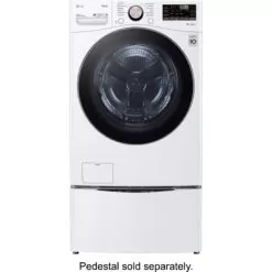 LG - 4.5 Cu. Ft. High-Efficiency Stackable Smart Front Load Washer With Steam And Built-In Intelligence - White -Appliance Shop f0a997e8 fce0 597f baeb 8be569ed53fe