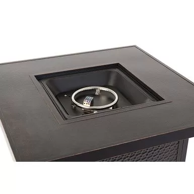 Fire Sense - Weyland Square LPG Fire Pit - Antique Bronze 13 Fire Sense - Weyland Square LPG Fire Pit - Antique Bronze - Image 11