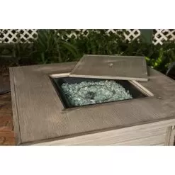 Fire Sense - Langhorne Square Aluminum LPG Fire Pit - Barnwood -Appliance Shop f1a14f8b 4a49 5f2d b884 43a75bab7912