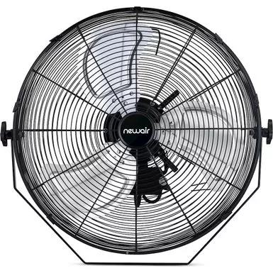 NewAir - 4000 CFM 18" Outdoor High Velocity Wall Mounted Fan With 3 Fan Speeds And Adjustable Tilt Head - Black 3 NewAir - 4000 CFM 18" Outdoor High Velocity Wall Mounted Fan With 3 Fan Speeds And Adjustable Tilt Head - Black