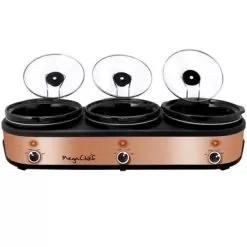 MegaChef 3 Set 2.5Qt Slow Cooker Server Copper/Black With Ceramic Pots - Black 12 MegaChef 3 Set 2.5Qt Slow Cooker Server Copper/Black With Ceramic Pots - Black -Appliance Shop f231d7b4 4143 4224 9229 4946d4ee8207