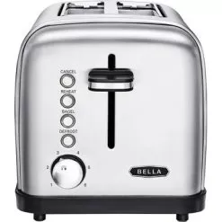 Bella - Classics 2-Slice Wide-Slot Toaster - Stainless Steel