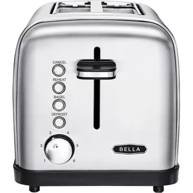 Bella - Classics 2-Slice Wide-Slot Toaster - Stainless Steel 3 Bella - Classics 2-Slice Wide-Slot Toaster - Stainless Steel