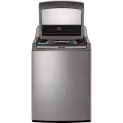 LG - 5.5 Cu. Ft. High Efficiency Smart Top Load Washer With TurboWash3D - Graphite Steel -Appliance Shop f28d74ee aaff 57f5 aa1b 6ef2684ee057