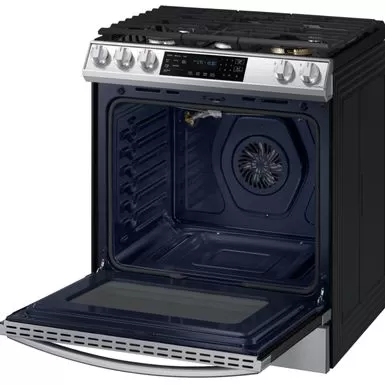 Samsung - 6.0 Cu. Ft. Front Control Slide-In Gas Convection Range With Air Fry & Wi-Fi, Fingerprint Resistant - Stainless Steel 6 Samsung - 6.0 Cu. Ft. Front Control Slide-In Gas Convection Range With Air Fry & Wi-Fi, Fingerprint Resistant - Stainless Steel - Image 4