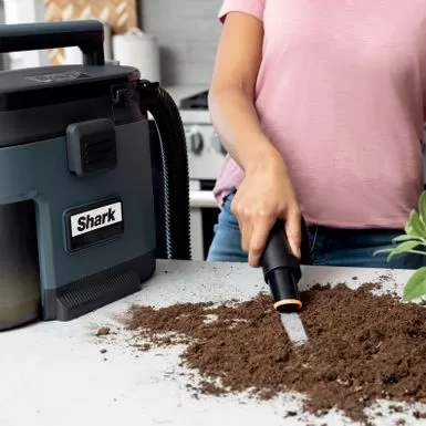 Shark - MessMaster Portable Wet/Dry Vacuum, 1 Gallon Capacity, Corded, Handheld, Perfect For Pets & Cars - Blue 4 Shark - MessMaster Portable Wet/Dry Vacuum, 1 Gallon Capacity, Corded, Handheld, Perfect For Pets & Cars - Blue - Image 2