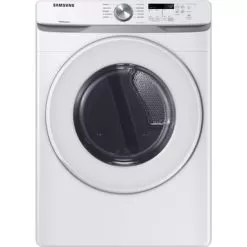 Samsung - 7.5 Cu. Ft. Stackable Electric Dryer With Sensor Dry - White