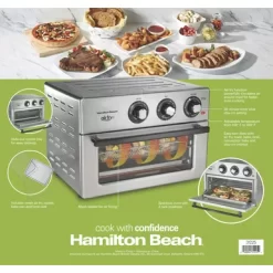 Hamilton Beach - Air Fry Countertop Oven Stainless Steel -Appliance Shop f476694f 30bc 4e00 a56e abe1b89ec0e4