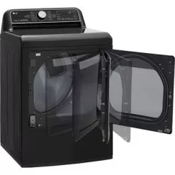 LG - 7.3 Cu. Ft. Smart Gas Dryer With Steam And Sensor Dry - Black Steel -Appliance Shop f80c929f e704 5df7 b47d aa6582cd2870
