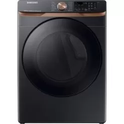 Samsung - 7.5 Cu. Ft. Stackable Smart Electric Dryer With Steam And Sensor Dry - Brushed Black