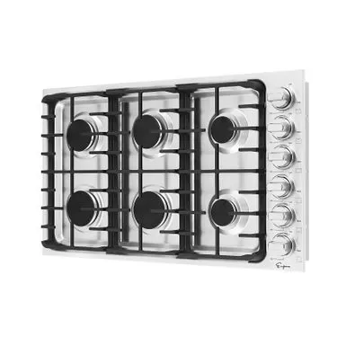 36-in Built-in Gas Cooktop With 6 Sealed Burners In Stainless Steel - LPG Convertible - 18,000-BTUs Power Burner - Silver 8 36-in Built-in Gas Cooktop With 6 Sealed Burners In Stainless Steel - LPG Convertible - 18,000-BTUs Power Burner - Silver - Image 6