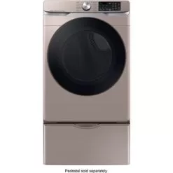 Samsung - 7.5 Cu. Ft. Stackable Smart Electric Dryer With Steam Sanitize+ - Champagne -Appliance Shop f9d2d569 a7fe 54ef 836d 705593d623b0