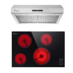 2 Piece Kitchen Appliances Packages Including 30" Radiant Electric Cooktop And 30" Under Cabinet Range Hood - 30"