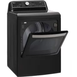 LG - 7.3 Cu. Ft. Smart Electric Dryer With Steam And Sensor Dry - Black Steel -Appliance Shop f9f1cb25 d1b3 5983 992d 5b76a3ad0087