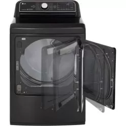 LG - 7.3 Cu. Ft. Smart Electric Dryer With Steam And Sensor Dry - Black Steel -Appliance Shop fa675500 0dd4 58c0 8cb8 93155cdd262f