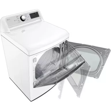 LG - 7.3 Cu. Ft. Smart Electric Dryer With EasyLoad Door - White 6 LG - 7.3 Cu. Ft. Smart Electric Dryer With EasyLoad Door - White - Image 4