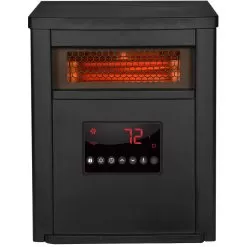 LifeSmart 6-Element Infrared Heater With Black Steel Cabinet