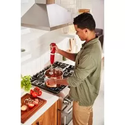 KitchenAid Cordless Variable-Speed Immersion Blender In Empire Red With Whisk And Blending Jar -Appliance Shop khbbv53er 1