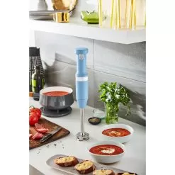 KitchenAid Cordless Variable-Speed Immersion Blender In Blue Velvet With Whisk And Blending Jar -Appliance Shop khbbv53vb 2