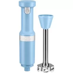 KitchenAid Cordless Variable-Speed Immersion Blender In Blue Velvet With Whisk And Blending Jar -Appliance Shop khbbv53vb 4
